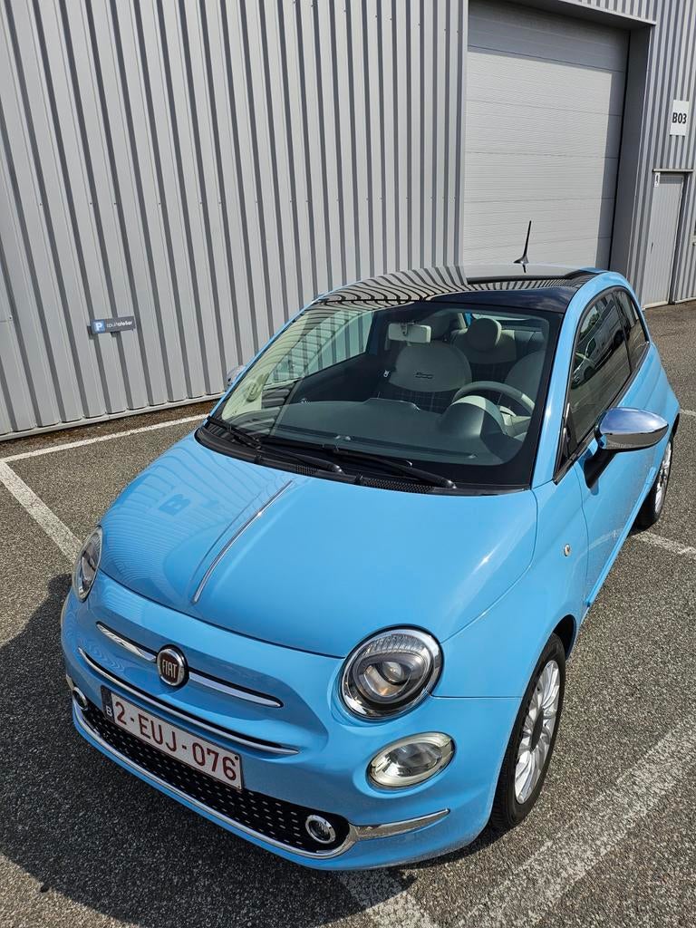 Fiat 500 launch met amper 53000 km, Auto's, Blauw, Bedrijf, 3 deurs, 51 kW