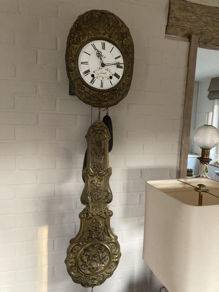 klok met slinger, Ophalen, Gebruikt, Analoog, Wandklok