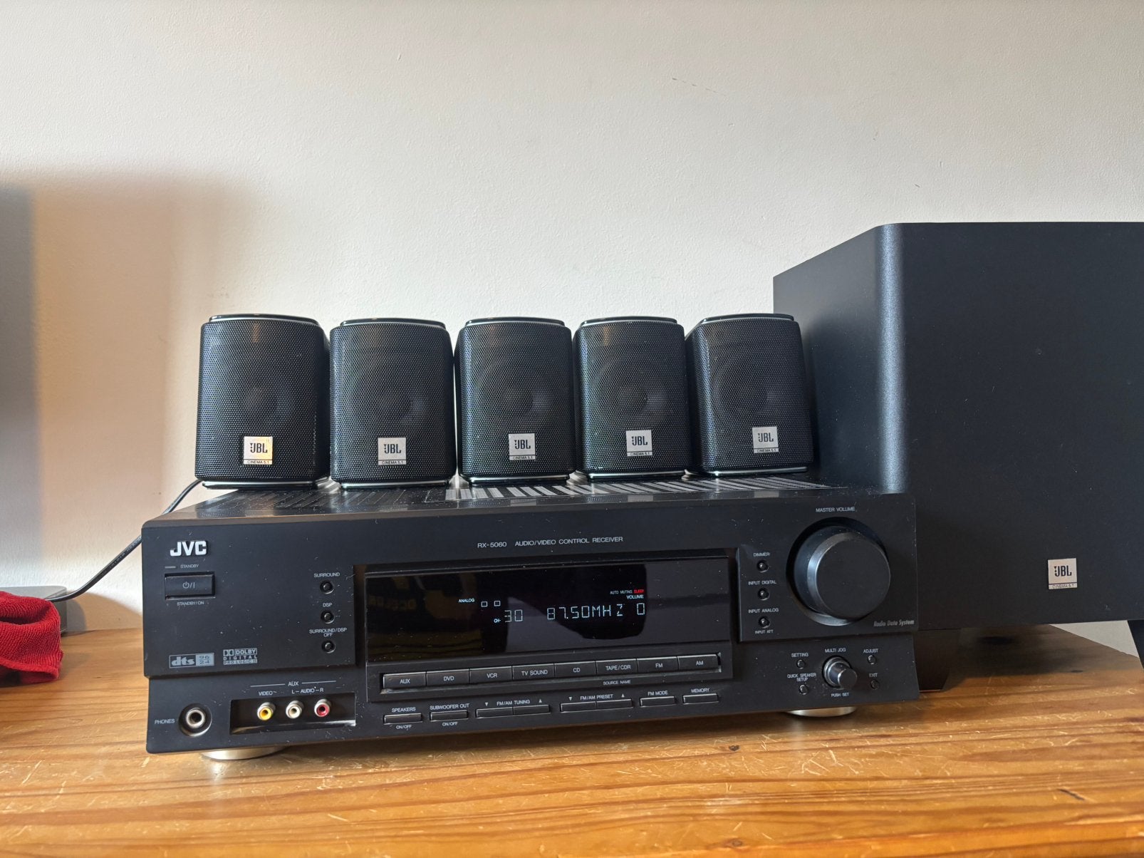 JVC RX-5060 Audio/Video Control Receiver met JBL 5.1 set, Enlèvement, Comme neuf, JVC