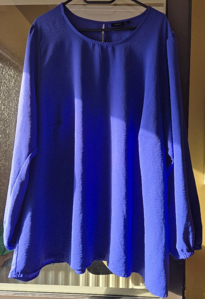 Blauwe bloes Zizzi XL (54/56), Kleding | Dames, Grote Maten, Ophalen of Verzenden, Zo goed als nieuw, Blauw, Blouse of Tuniek