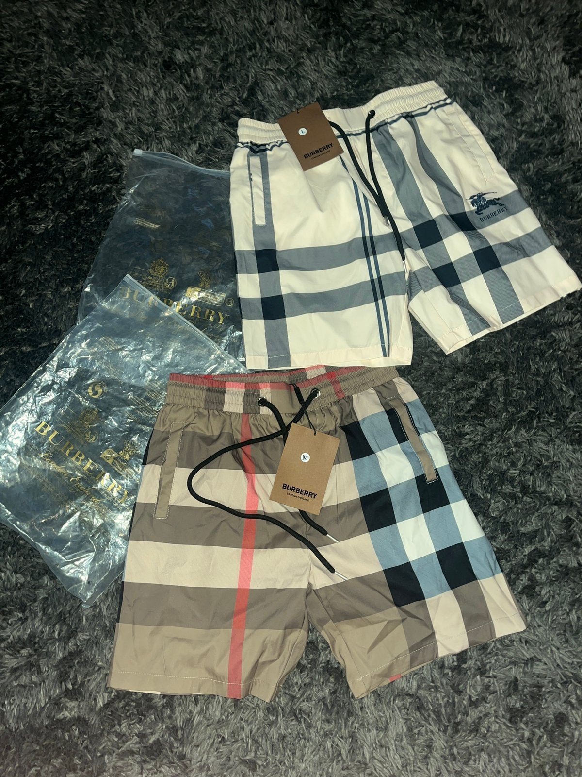 Burberry White & Brown  korte combinatie, Ophalen of Verzenden, Maat 52/54 (L), Bruin, Zwemshort