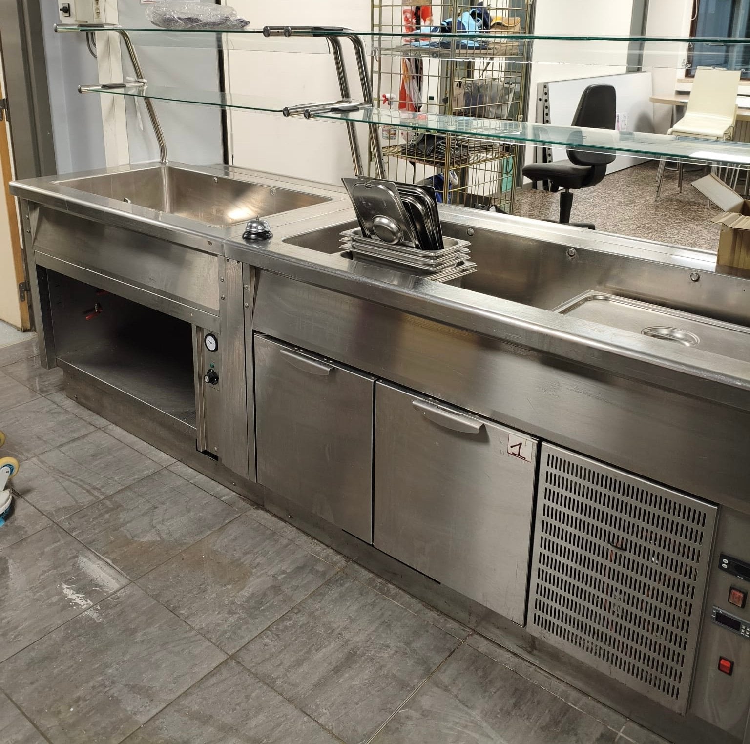 Zelfbediening buffet, rvs, Ophalen