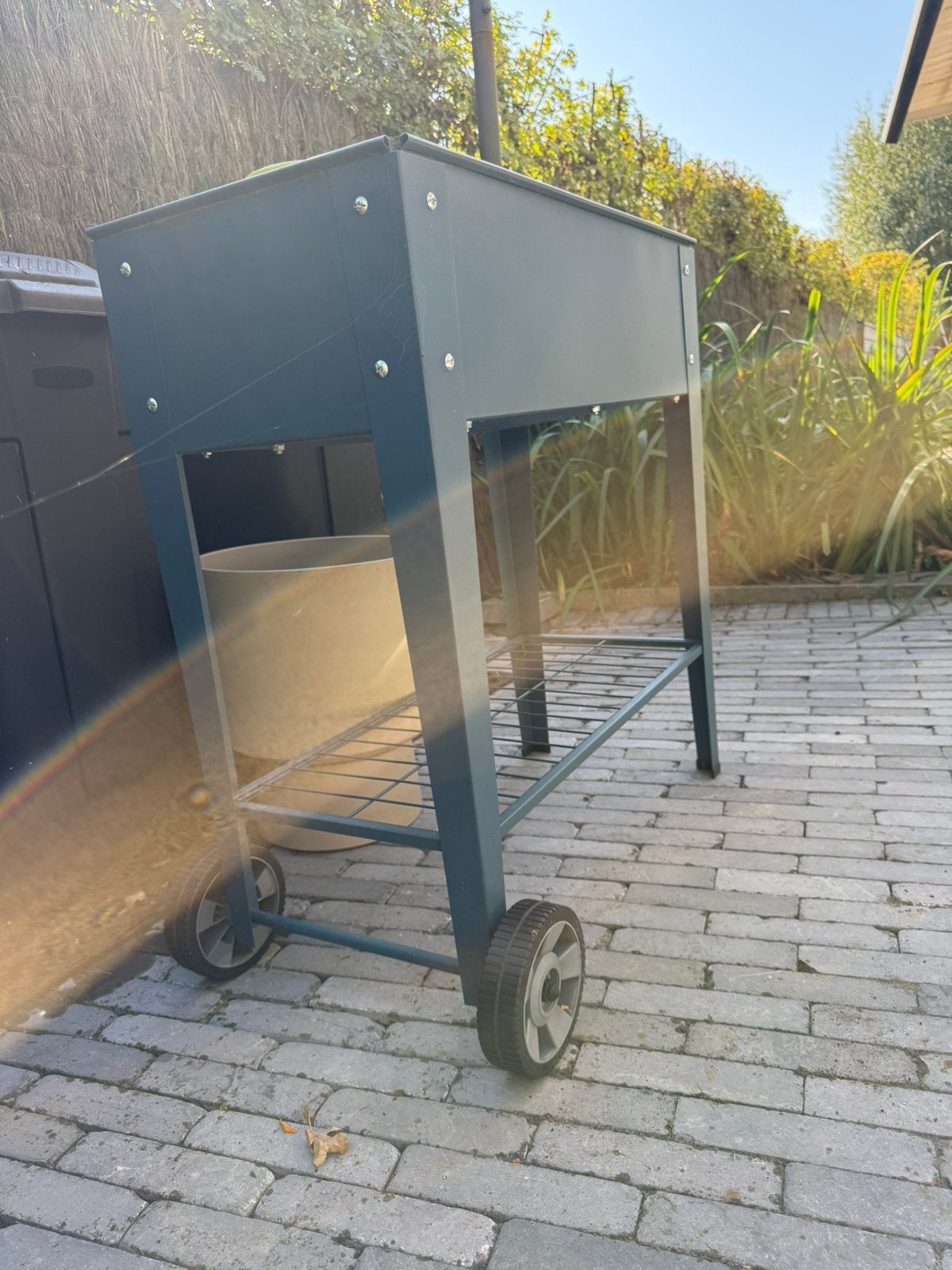 Mobiele kruidenbakken x2, Enlèvement, Comme neuf, Métal