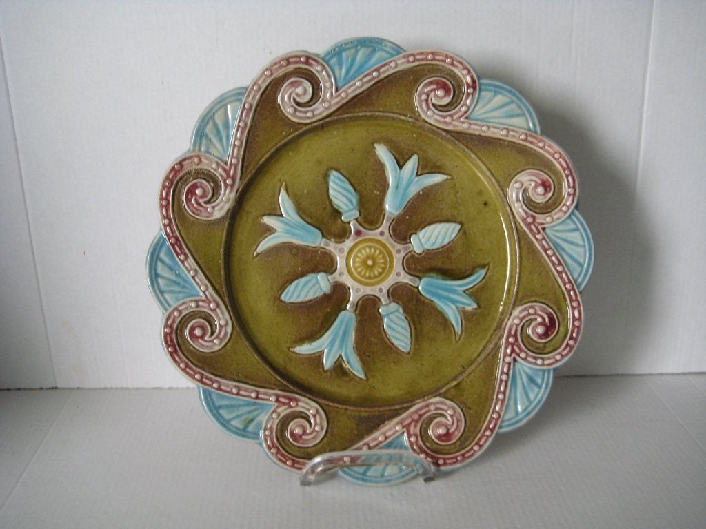 ANTIEK FRANS MAJOLICA BORD, Enlèvement ou Envoi