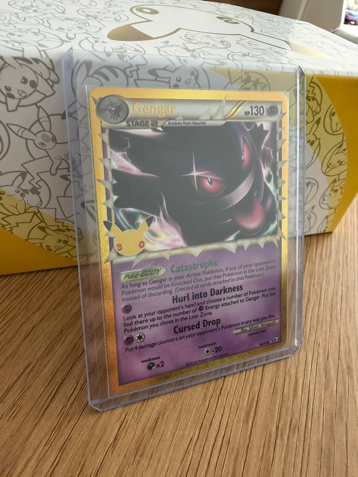Pokemon 30th celebration gengar gold border classic edition, Hobby en Vrije tijd, Ophalen of Verzenden, Nieuw, Losse kaart