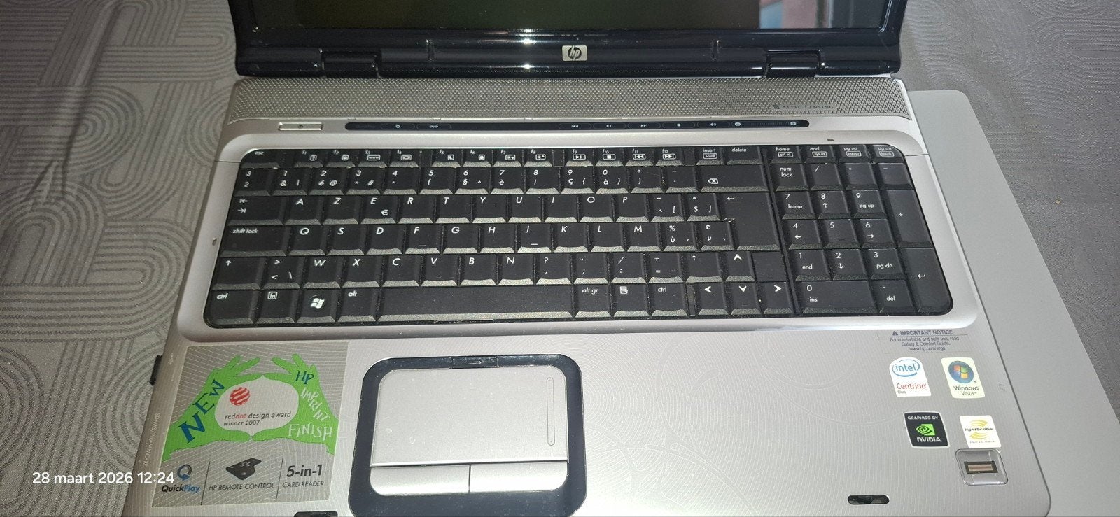 hp oude laptop windows vista, Enlèvement