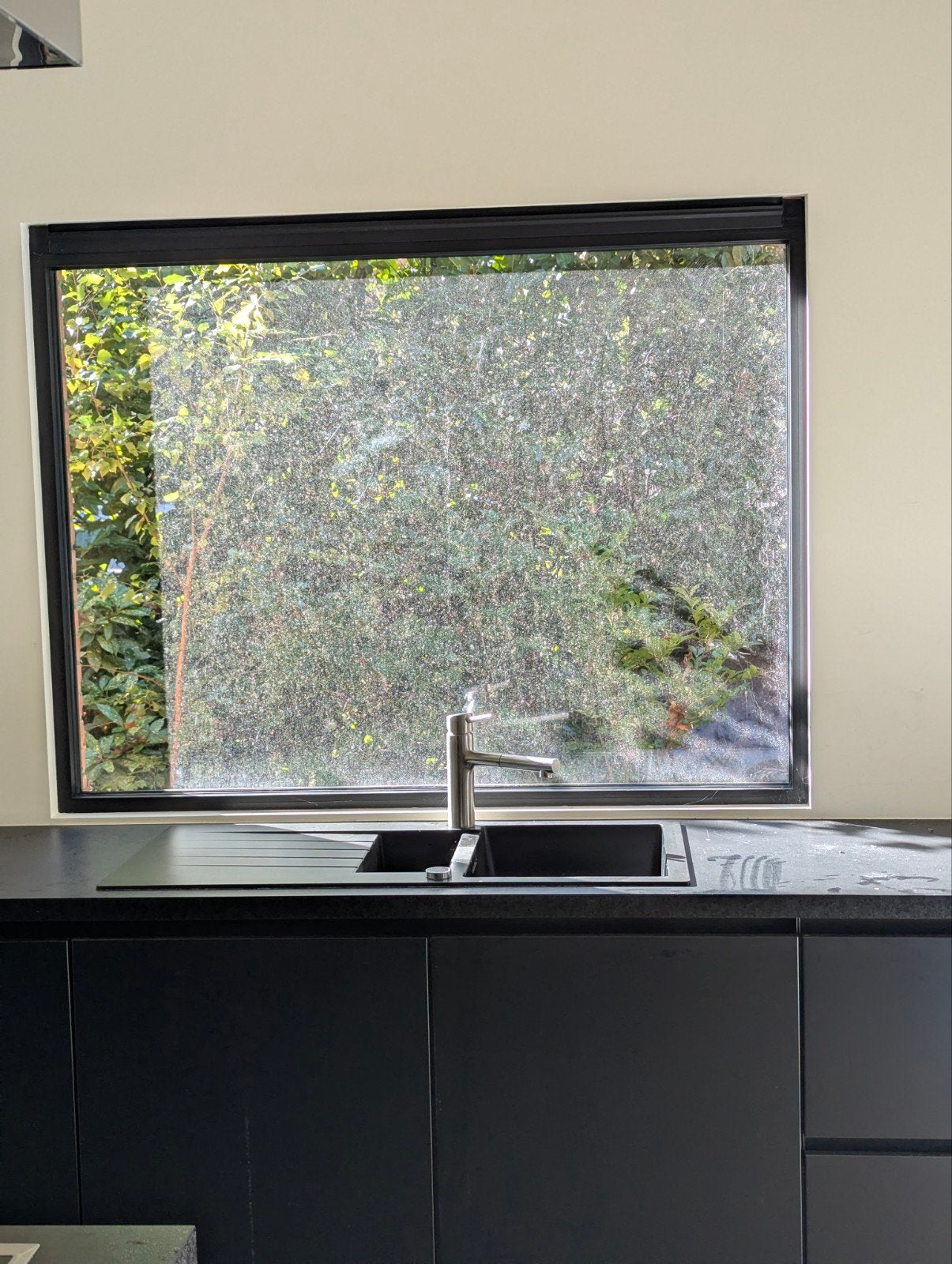 Aluminium raam zwart profiel 150 x 115 cm - vaste beglazing, Ophalen, Aluminium