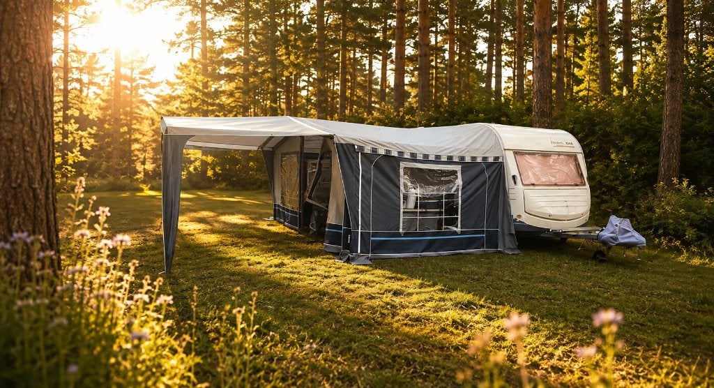 Chateau Racer 48 – Gezin | Stapelbed | Voortent | Luifel, Caravans en Kamperen, Caravans, Chateau, Rondzit, Luifel, Particulier