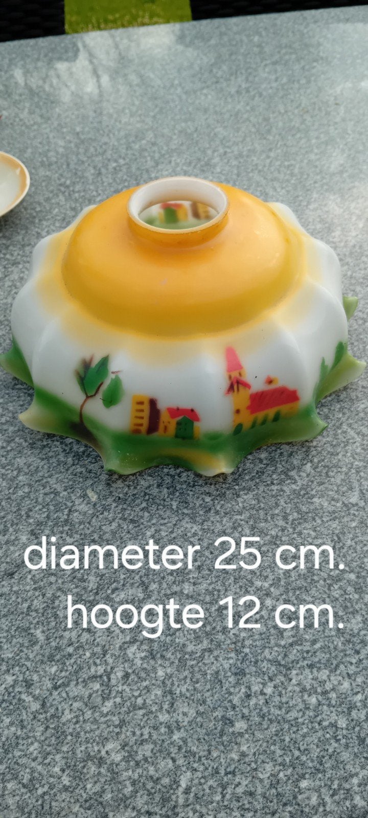 Antiek opaline lampenkapje, Ophalen of Verzenden