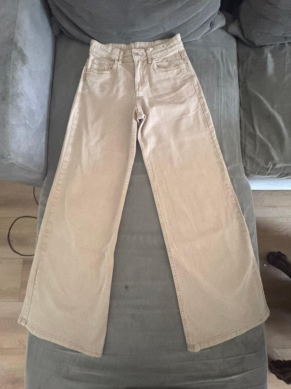 Beige jeans broek, Ophalen, Zo goed als nieuw, Overige kleuren, Overige jeansmaten
