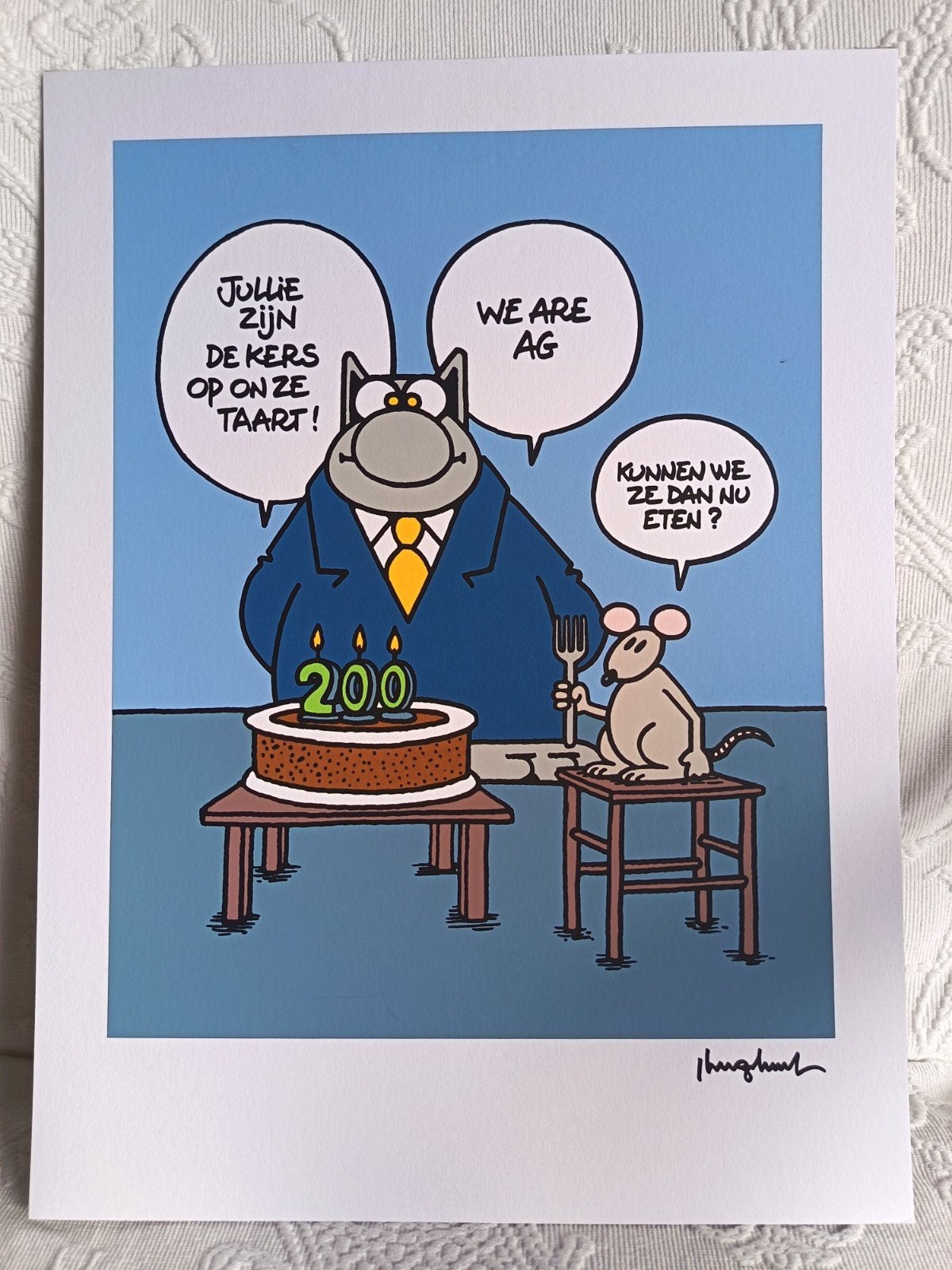 Zeefdruk fine art print P. Geluck, Ophalen