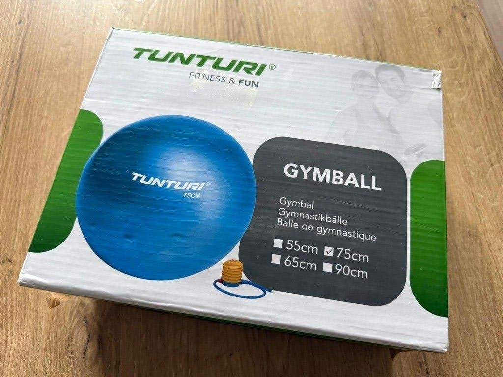 Tunturi gymbal 75 cm met pomp, Ophalen of Verzenden, Zo goed als nieuw, Fitnessbal