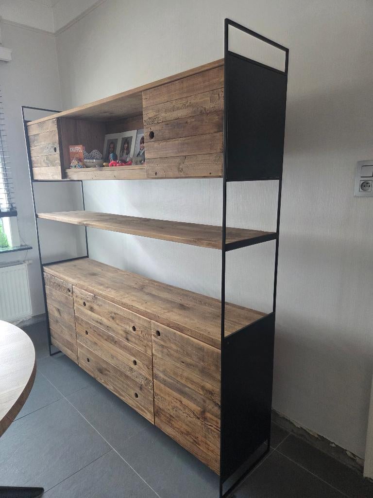 YARD Industrial Solid Wood Shelf, Ophalen, Gebruikt, 3 of 4 laden, 25 tot 50 cm