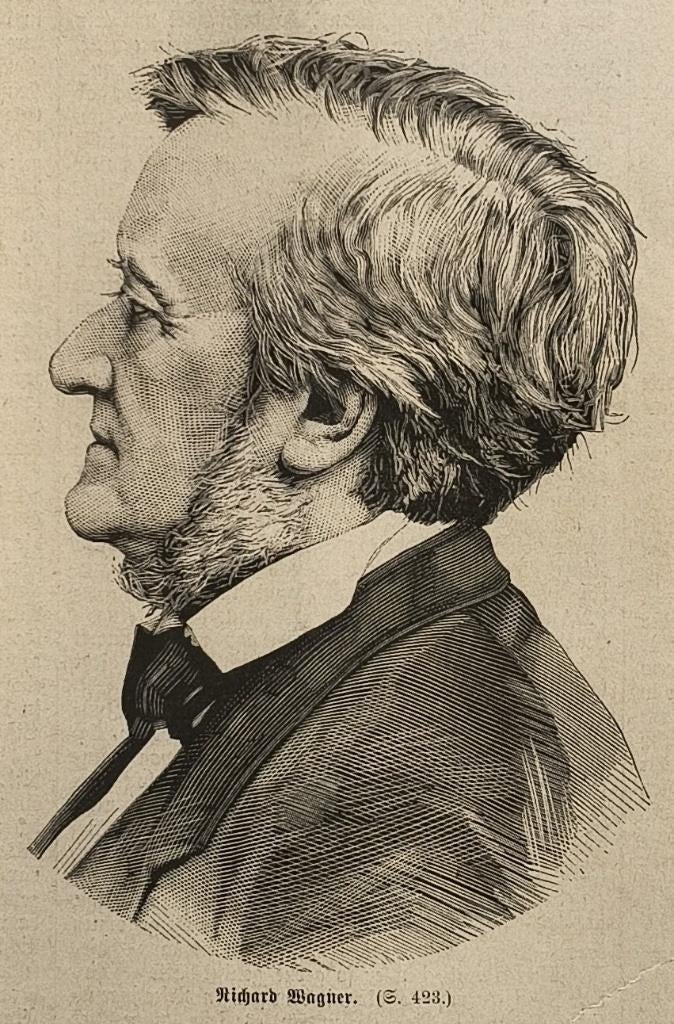 Richard Wagner - Das Buch für Alle - (1883), Antiek en Kunst, Ophalen of Verzenden, Portret