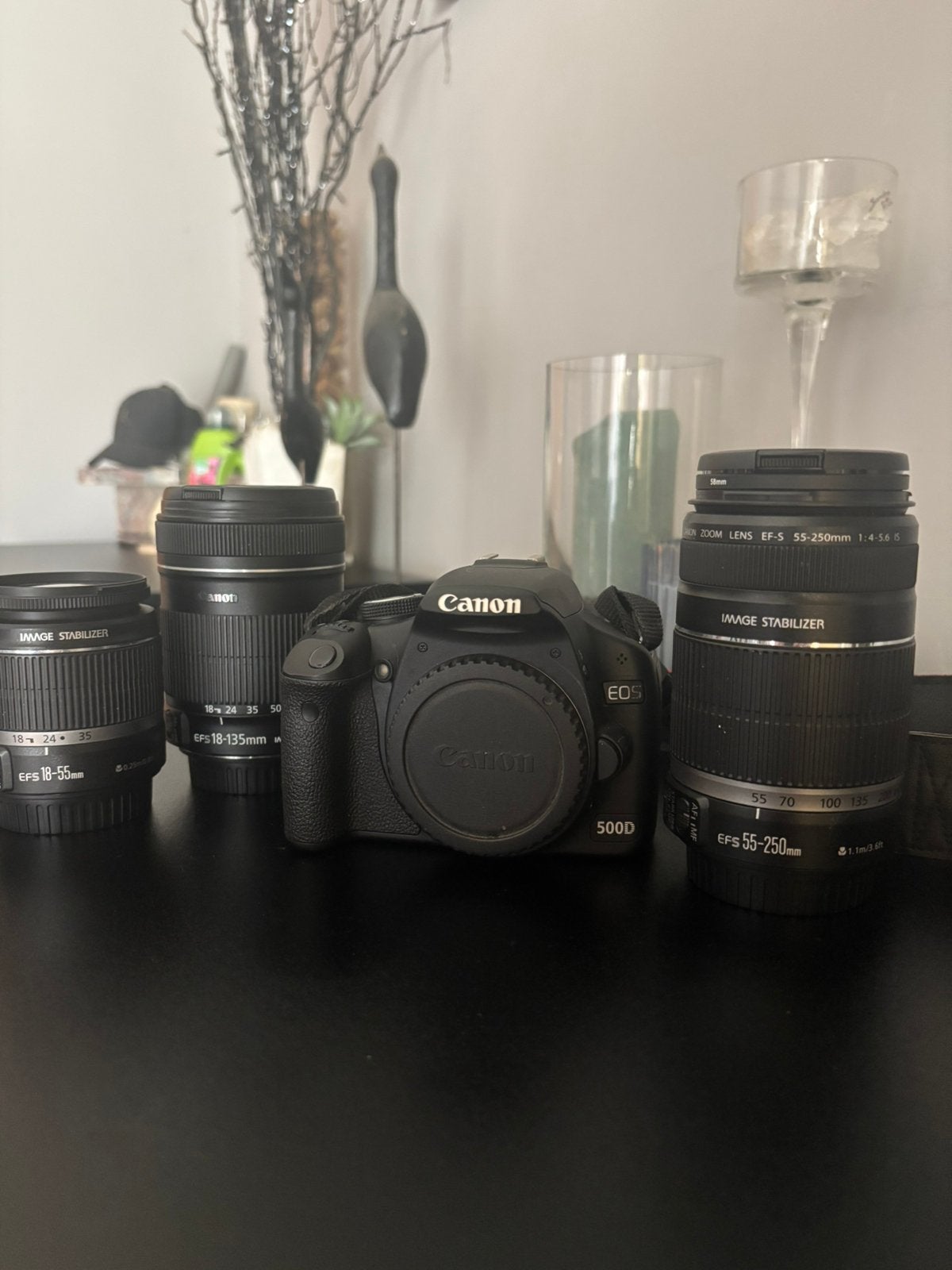 Canon eos 500d met lenzen, Spiegelreflex, Canon, Ophalen of Verzenden, Zo goed als nieuw