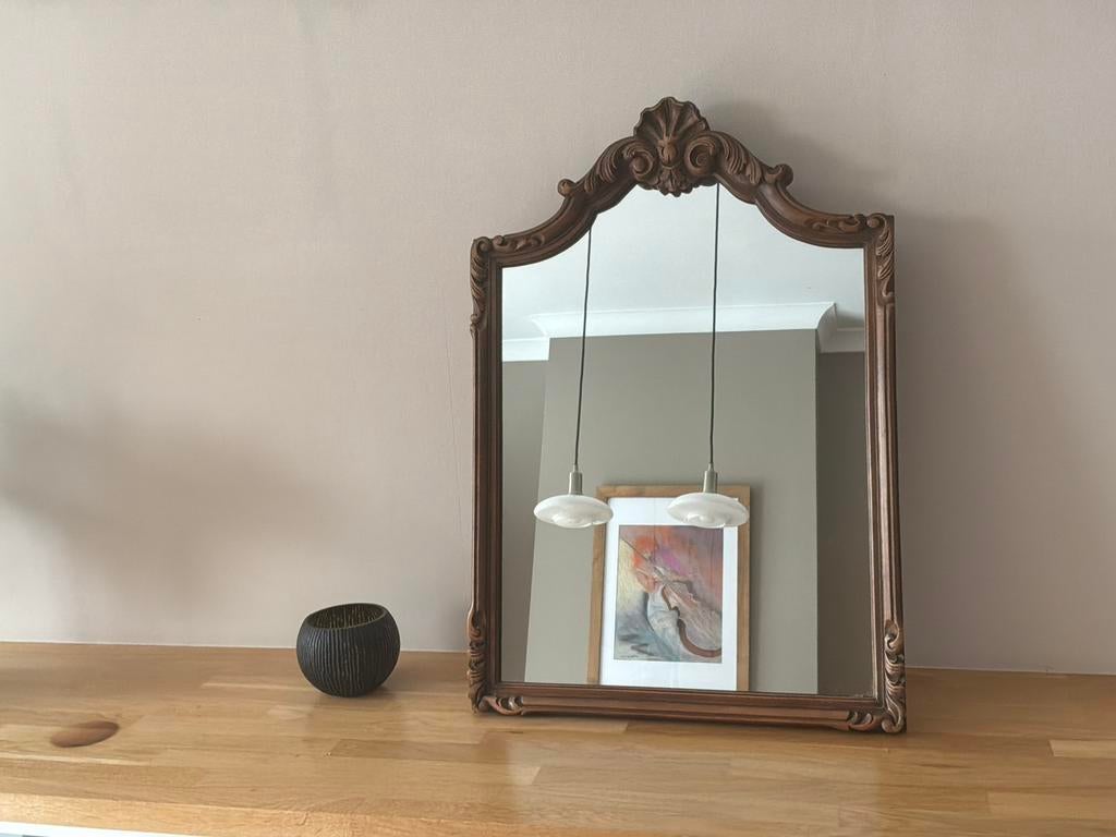 Miroir rectangulaire ancien., Enlèvement, Rectangulaire, Moins de 50 cm, Moins de 100 cm