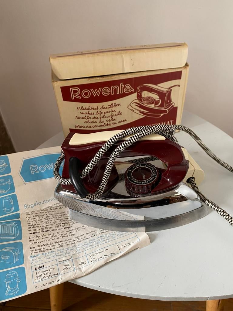 Fer à repasee de voyage vintage Rowenta, Electroménager, Enlèvement ou Envoi, Comme neuf