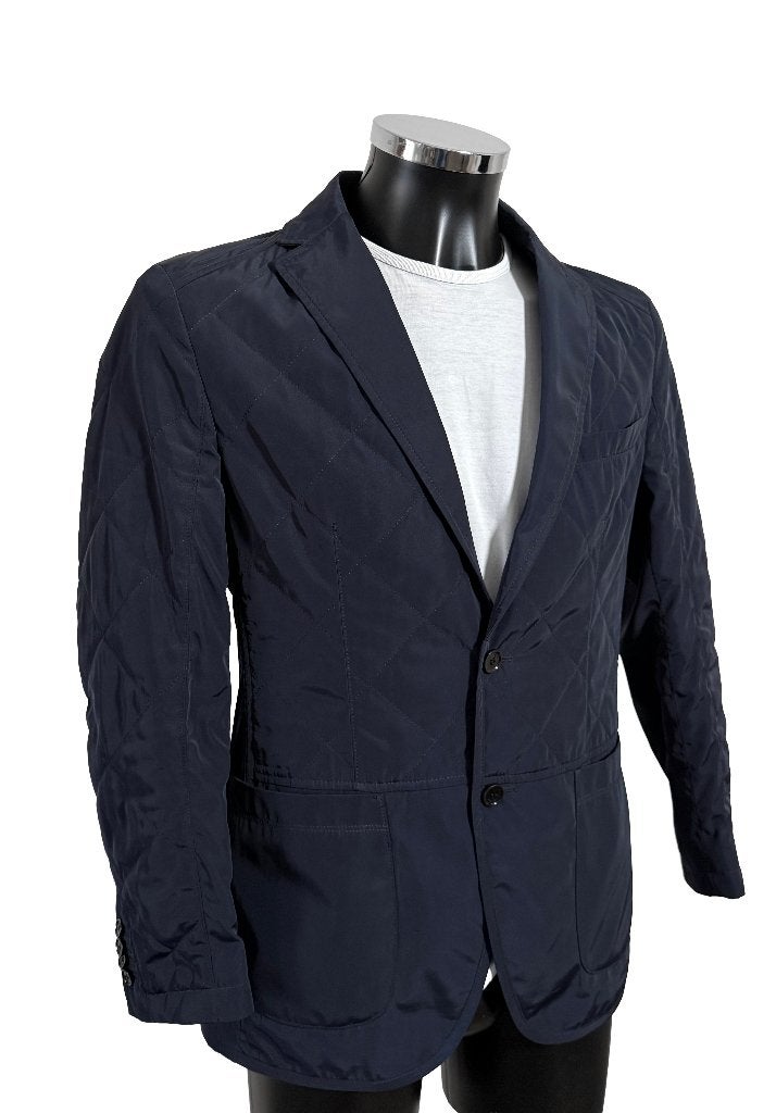 Bogner / Quilted blazer jas - jack - zomerjas / Marineblauw, Ophalen of Verzenden, Zo goed als nieuw, Willy BOGNER, Maat 48/50 (M)