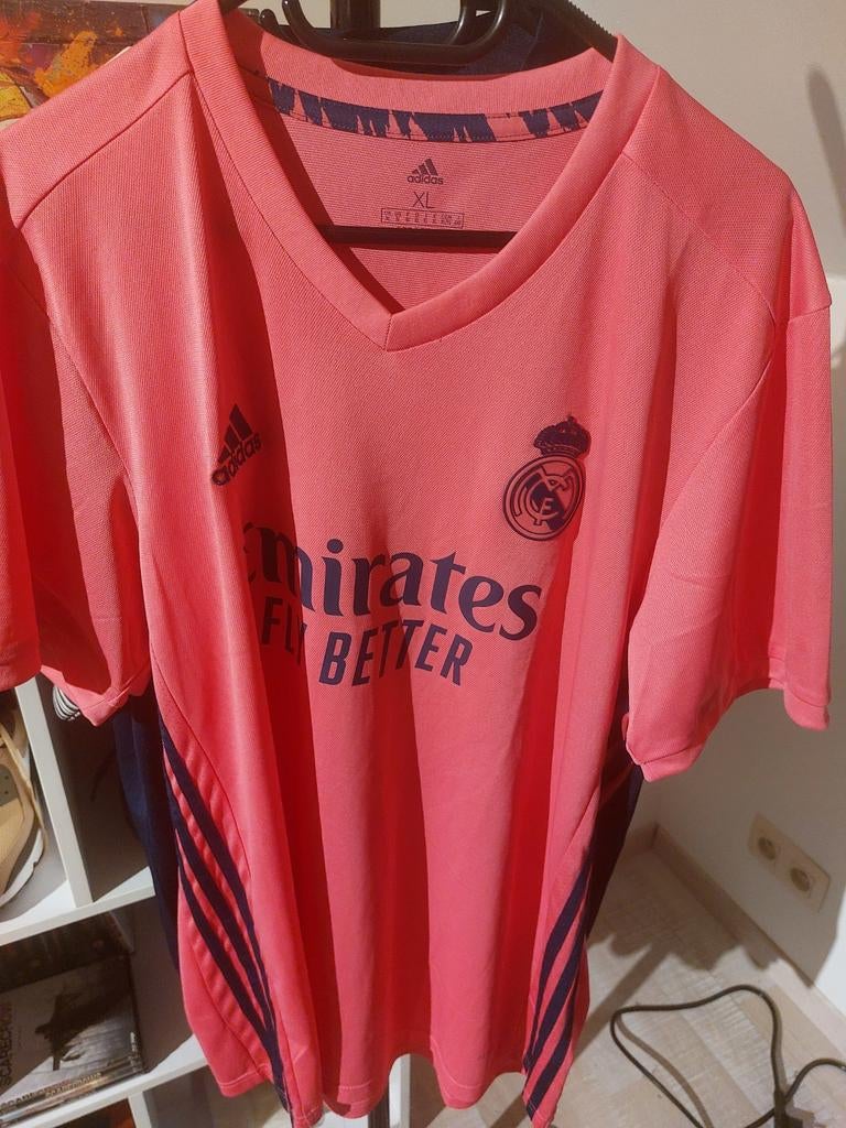 Real Madrid XL en XXL VoetbalShirt, Kleding | Heren, T-shirts, Ophalen, Zo goed als nieuw, Roze, Adidas