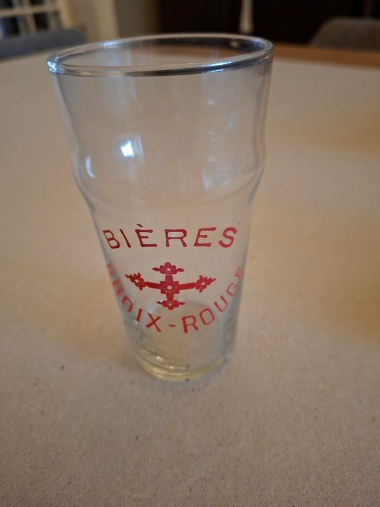 Verre à bière Croix Rouge de la brasserie coq d'or, Collections, Marques de bière, Enlèvement ou Envoi