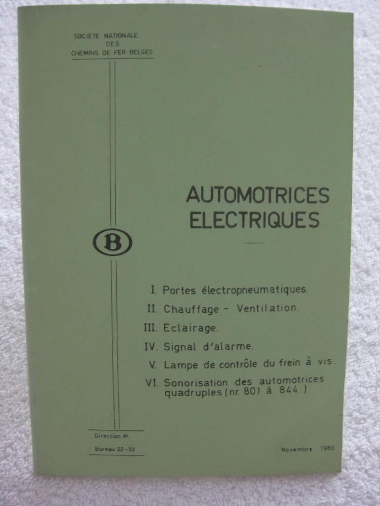 SNCB NMBS – automotrices - 1980, Enlèvement ou Envoi, Train