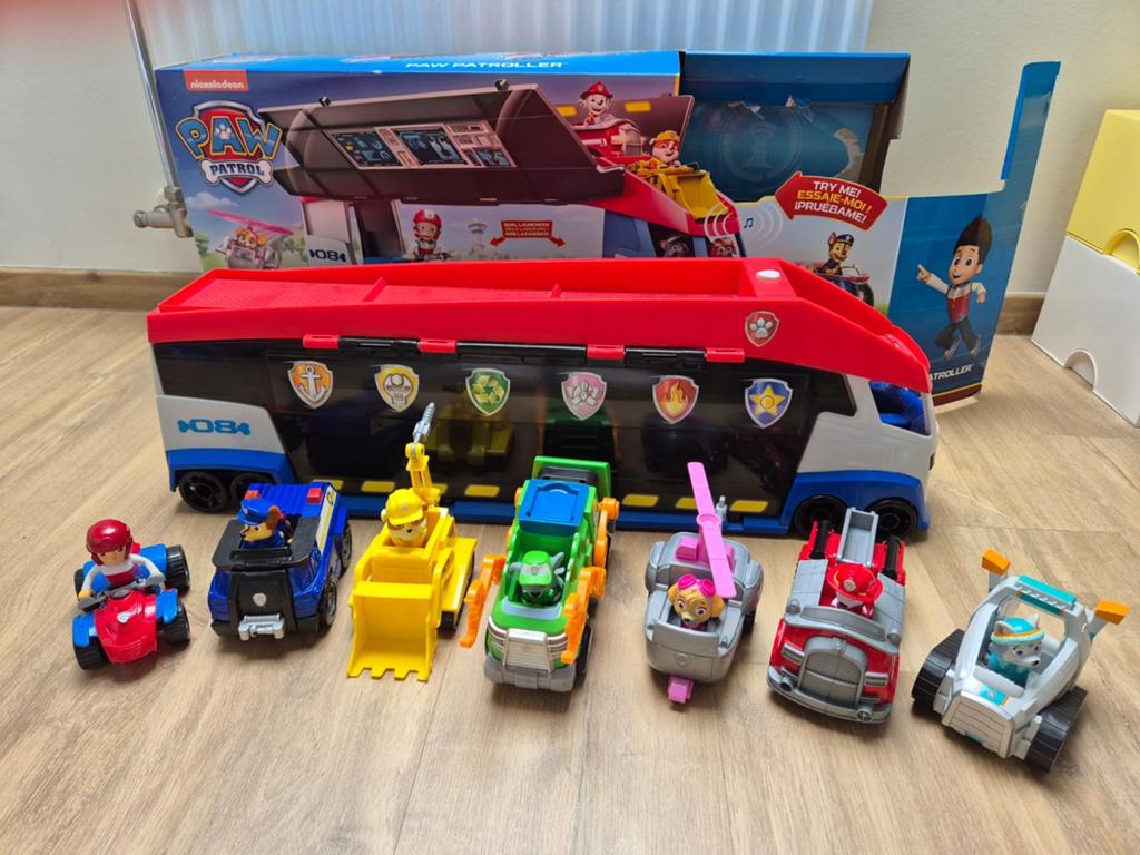Paw Patroller 2 in 1 truck met extra voertuigen, Kinderen en Baby's, Ophalen