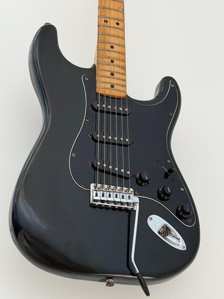 1977 Fender Stratocaster Black/Maple - Original Vintage USA, Ophalen, Gebruikt, Solid body, Fender