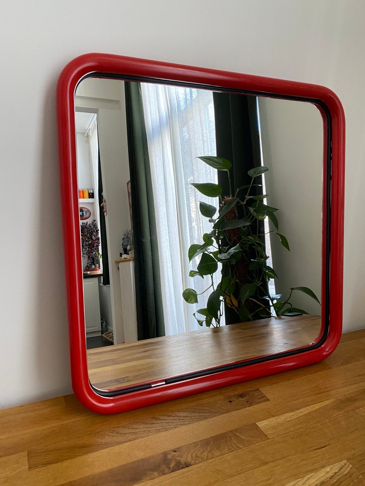 Miroir IKEA PERISKOP rouge, Leif Qvist, 1983, Enlèvement, Utilisé