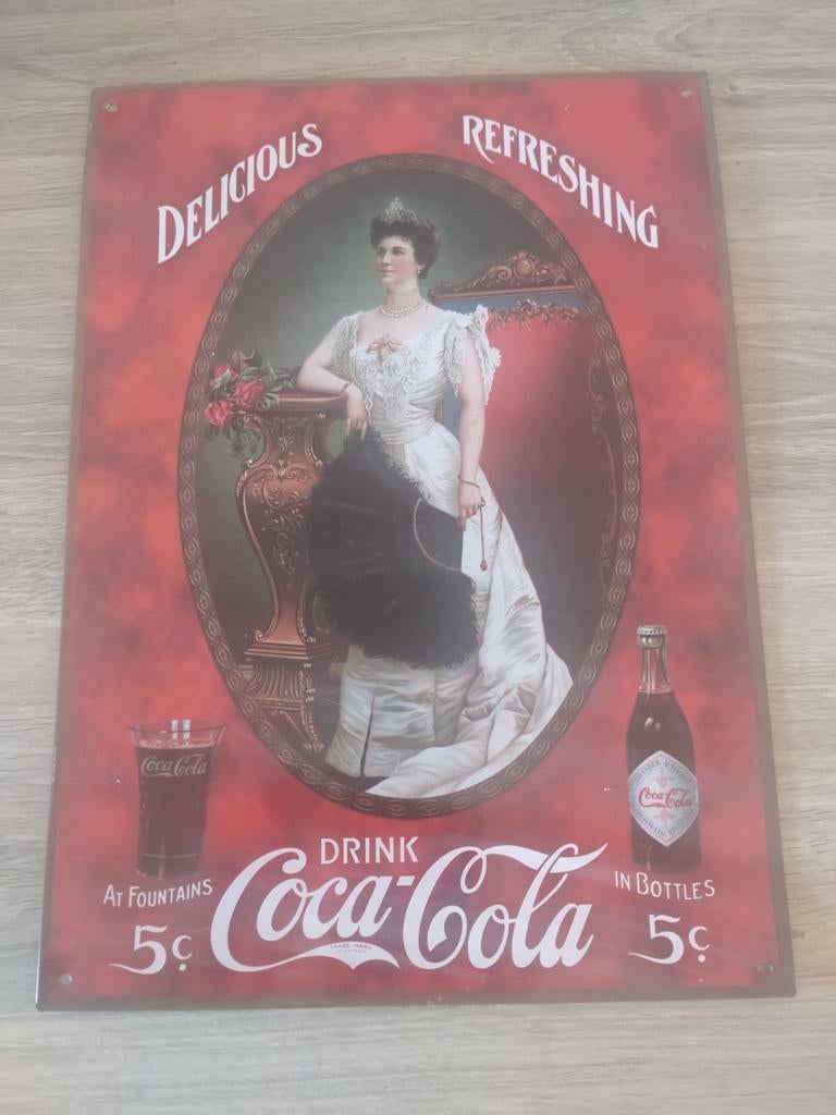 Metalen bord Coca-Cola, Ophalen of Verzenden