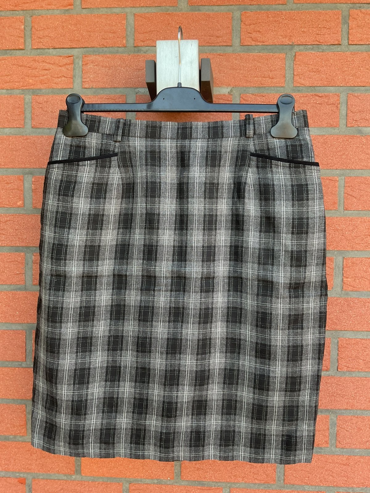 Zwart/wit geruit rokje Maat 42/44, Ophalen of Verzenden, Zo goed als nieuw, Maat 42/44 (L), Wit