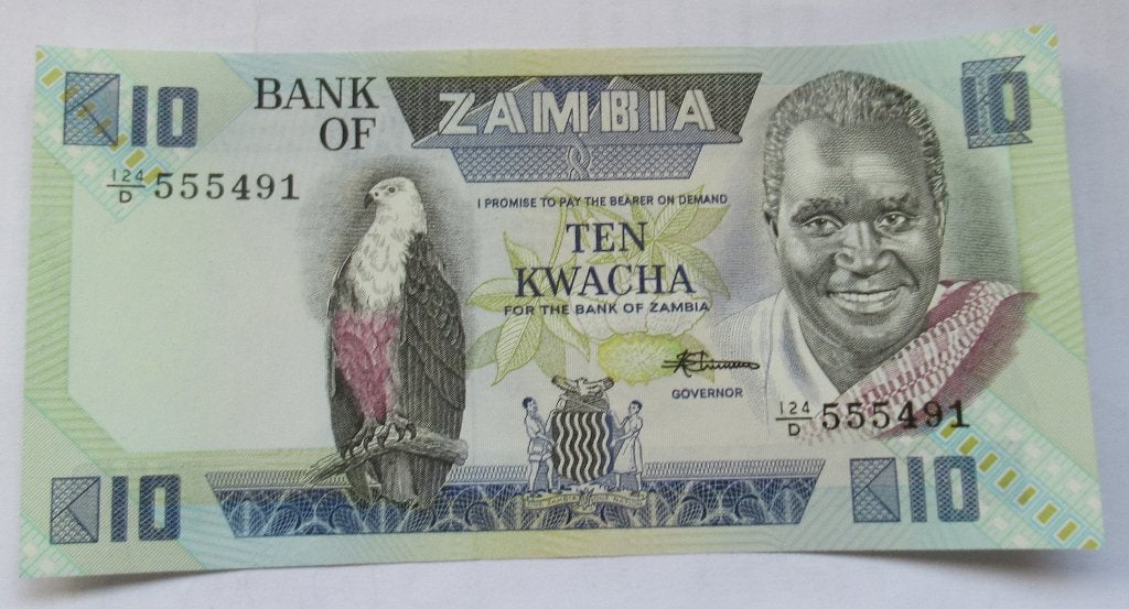 Zambia 10 kwacha 1980, Ophalen of Verzenden, Zambia