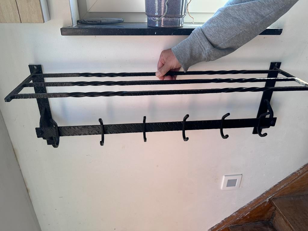 Hangkapstop gietijzer, Huis en Inrichting, Woonaccessoires | Kapstokken, Ophalen, Gebruikt, Wandkapstok