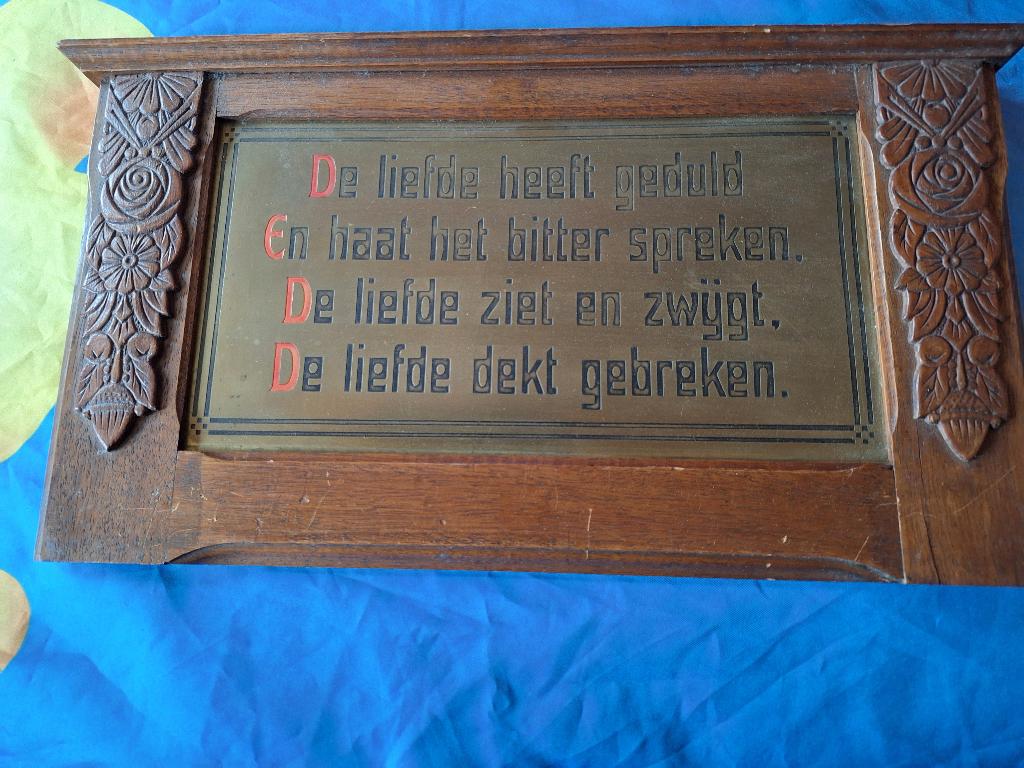 Kader met spreuk, Ophalen of Verzenden
