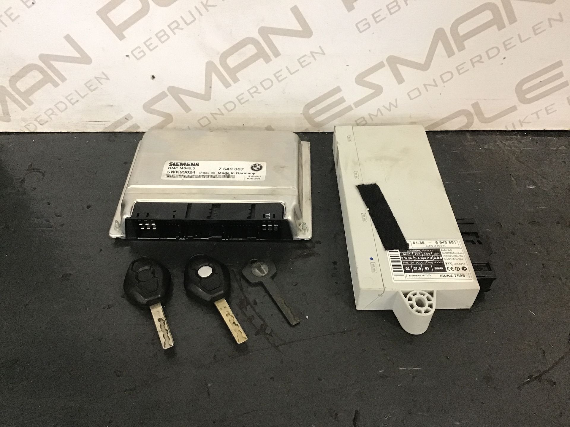 Computer motormanagement set M54B25 BMW E60 525i 7549387, Gebruikt, -, -, Ophalen of Verzenden