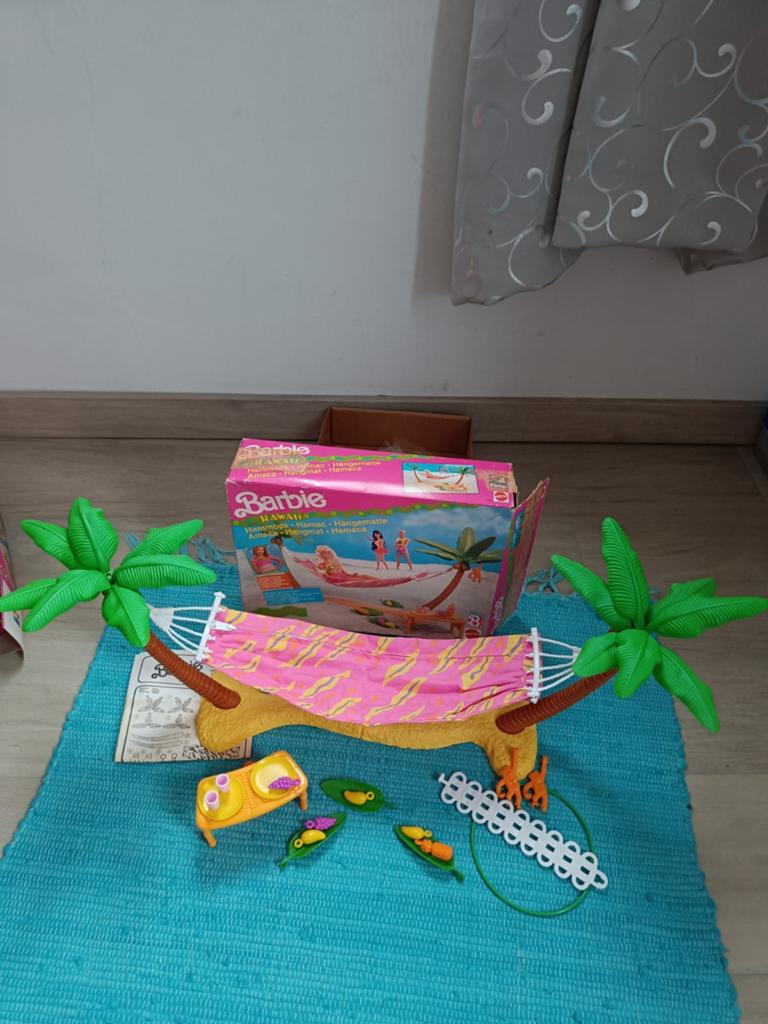 Ensemble de jeu vintage Barbie Hawaiian Fun Hamac (1990), Enlèvement ou Envoi, Accessoires