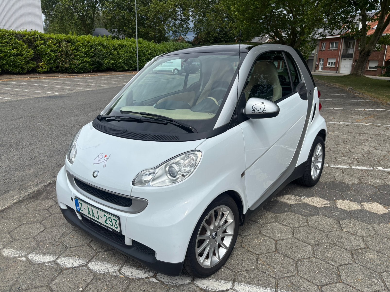 Zeer mooie Smart ForTwo AUTOMAAT met 54000 km  airco, pano., Auto's, Smart, Automaat, 4 cilinders, Wit, https://public.car-pass.be/vhr/7a621838-24f0-4ab9-a0f0-97b6f1d105fd