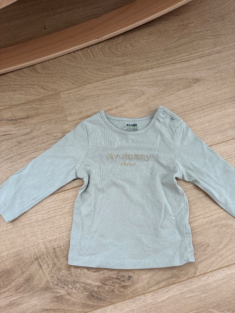 Lot de 2 blouses Kiabi ocre et vert, Kinderen en Baby's, Babykleding | Maat 62, Kiabi, Jongetje of Meisje, Nieuw, Ophalen of Verzenden
