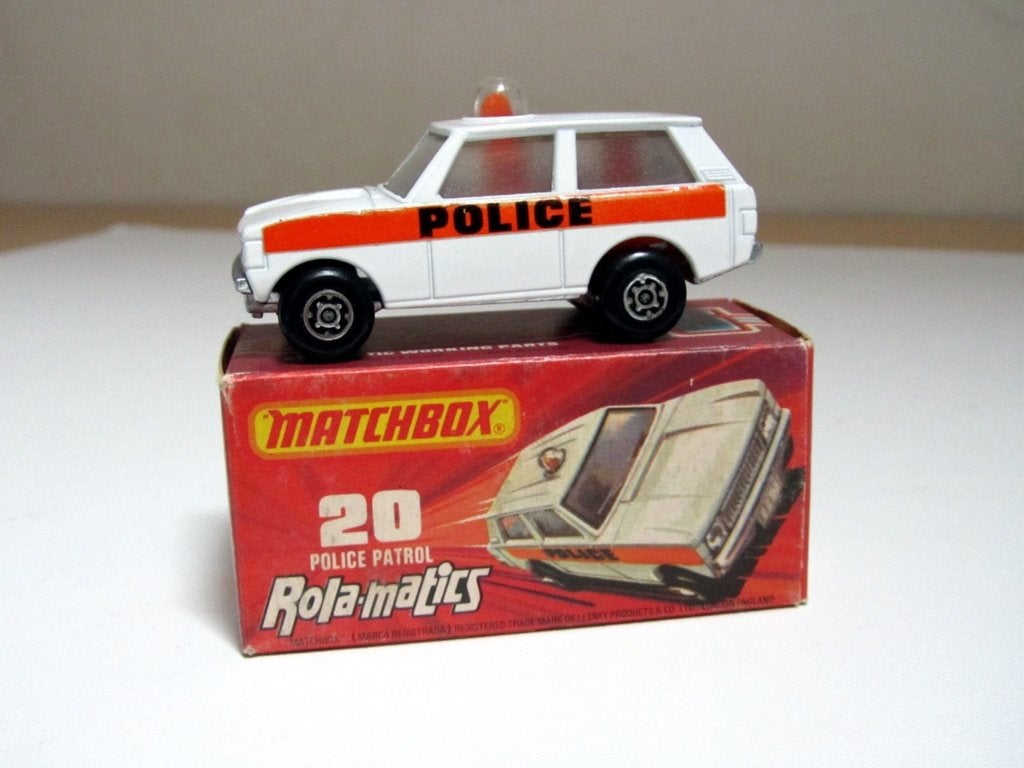Matchbox Superfast MB 20a Range Rover POLICE (1978) + boîte, Enlèvement ou Envoi, Comme neuf, Voiture, Matchbox