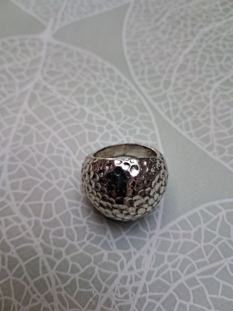 Mooie zilver kleurige ring (zie foto's), Overige materialen, Ophalen of Verzenden, Zo goed als nieuw, Dame