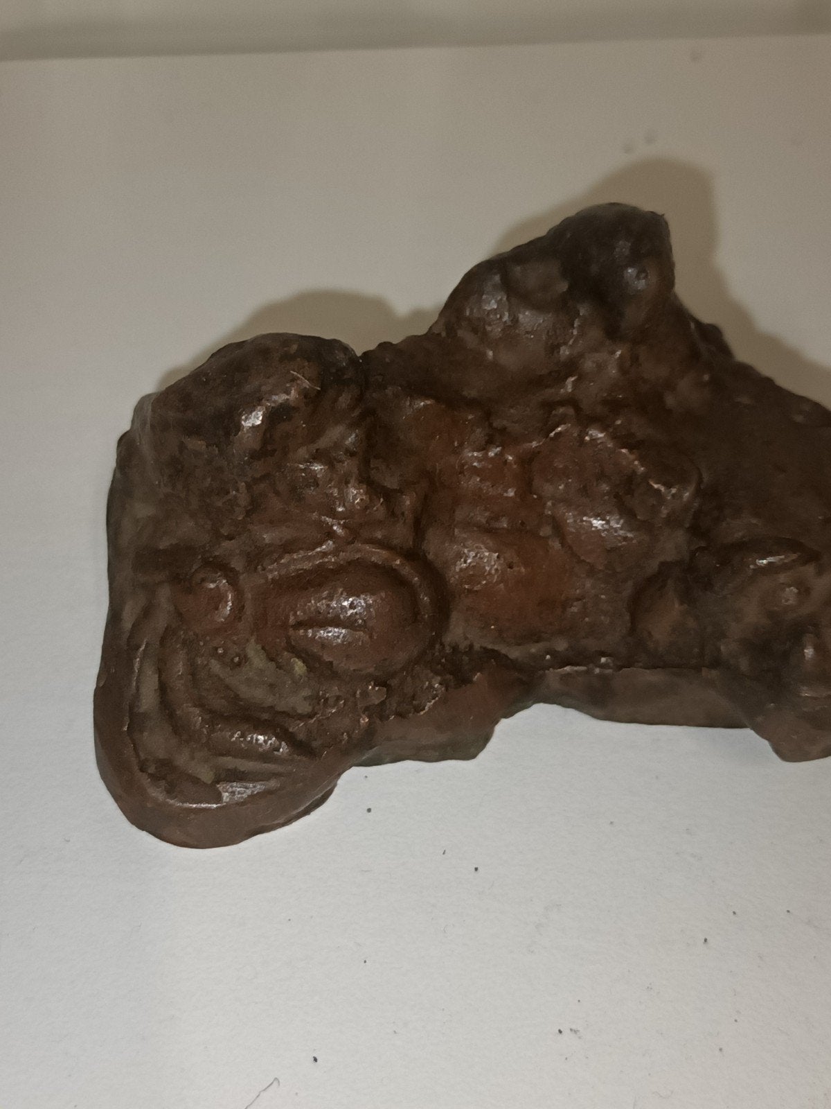 Vintage bronzen/koperen kikker - miniatuur / presse-papier, Enlèvement ou Envoi, Bronze