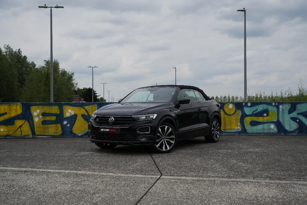 Prachtige Volkswagen T-Roc Cabrio R-Line, 4 zetels, 1498 cc, Cabriolet, Zwart