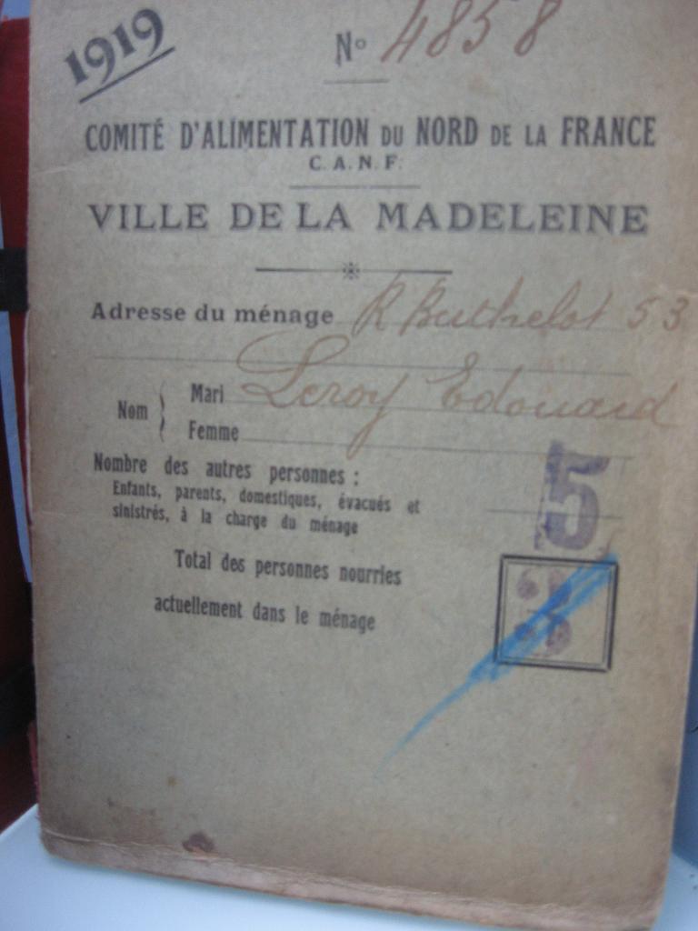Différents carnets de tickets de rationnement datant, Enlèvement ou Envoi, Autres types
