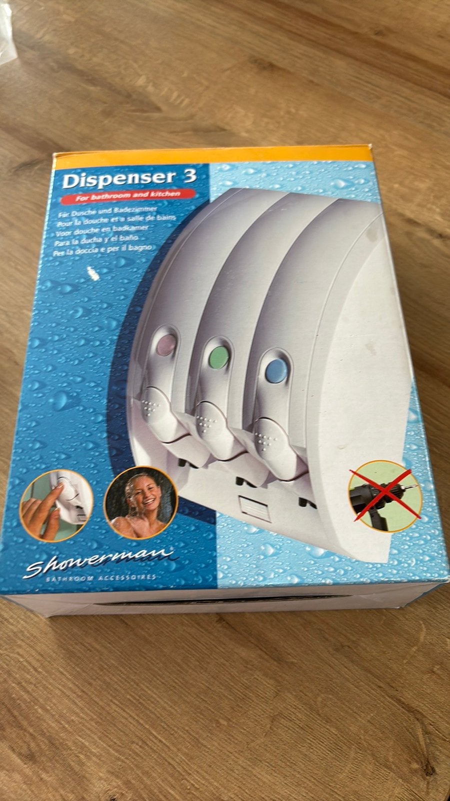 3-delige badkamerdispenser - Nieuw - nog in verpakking, Huis en Inrichting, Badkamer | Badkamermeubels, Ophalen, Nieuw