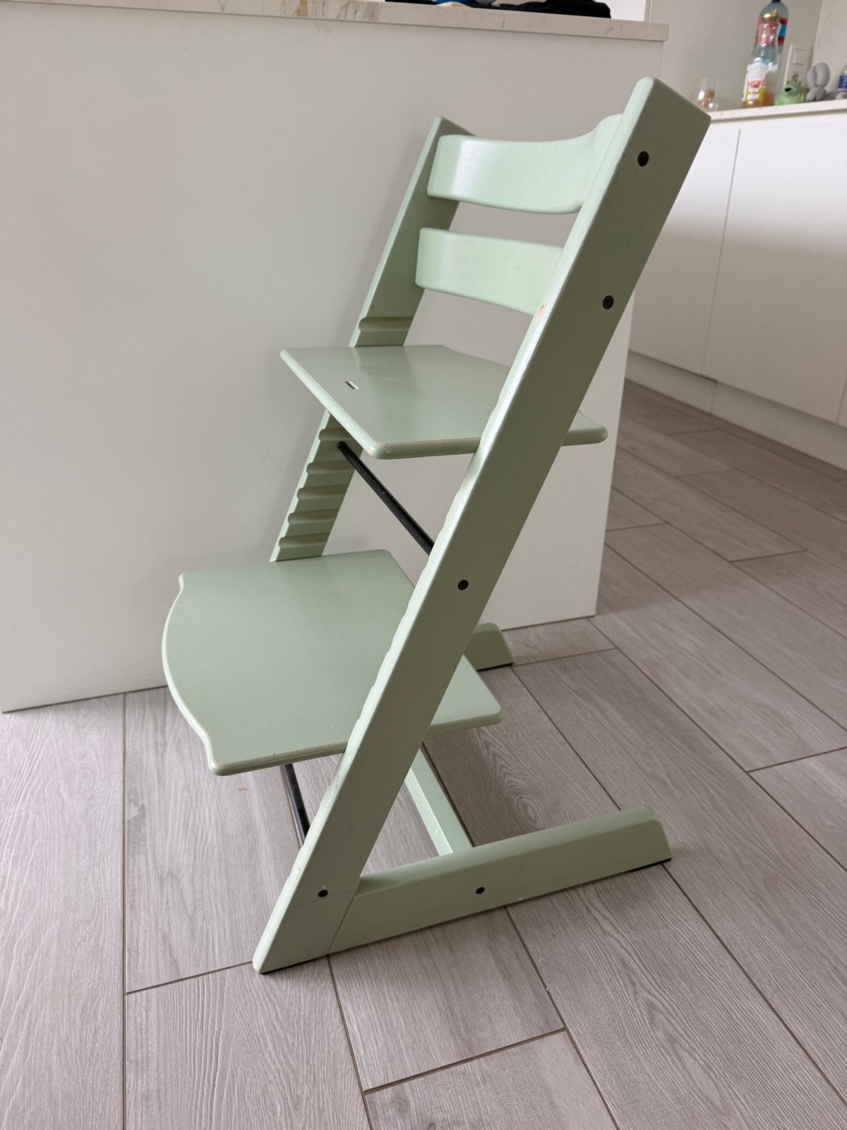 Stokke Tripp Trapp meegroeistoel lichtgroen, Ophalen, Zo goed als nieuw, Meegroeistoel