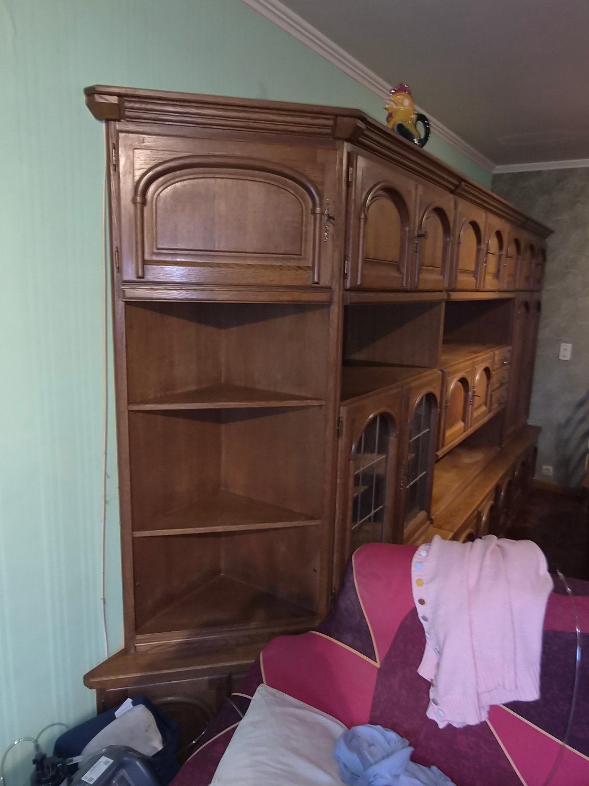Complete eetkamer van MASSIEF EIKEN - OM MEE TE NEMEN EN MEE, Huis en Inrichting, Ophalen, Gebruikt, Rustique, 4 tot 6 stoelen