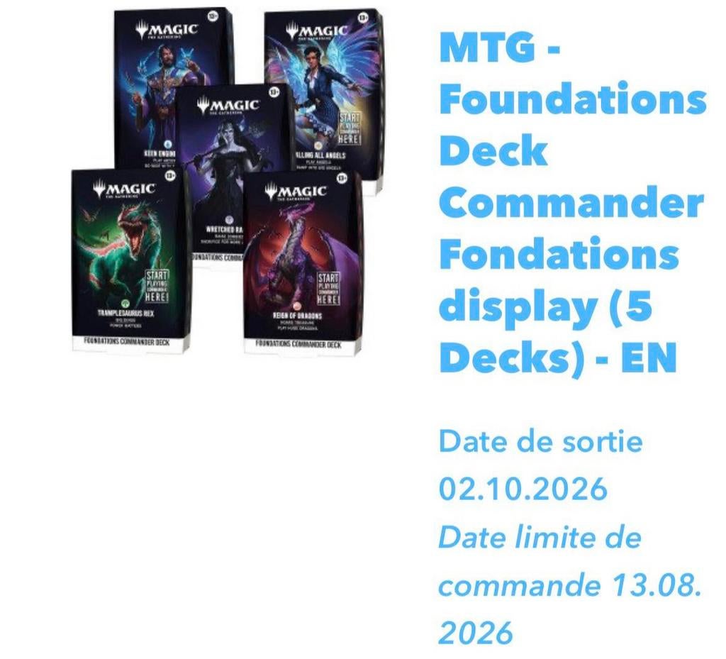 MTG deck commander precommande FR/EN, Enlèvement ou Envoi, Comme neuf