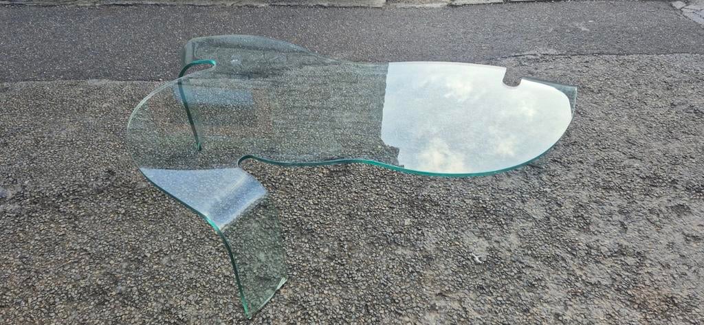 Te koop, sculpturale salontafel van gebogen glas,, Auto-onderdelen, Spiegels