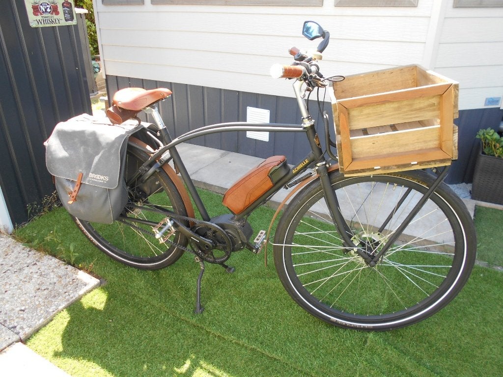Te koop E bike heren ACHIELLE middenmoter SHIMANO in nieuwst, Fietsen en Brommers, Zo goed als nieuw, 51 tot 55 cm, 50 km per accu of meer