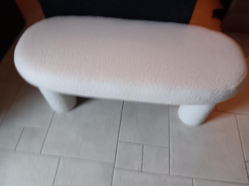 Zitbank teddy wit, Huis en Inrichting, Ophalen, Wit, Zo goed als nieuw, Eén