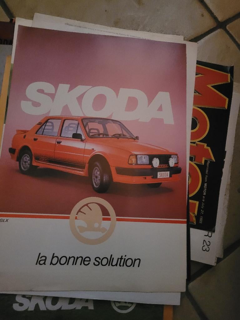 Prospectus Rare Skoda 130 GLX 1985 - Ancienne Concession, Enlèvement, Comme neuf